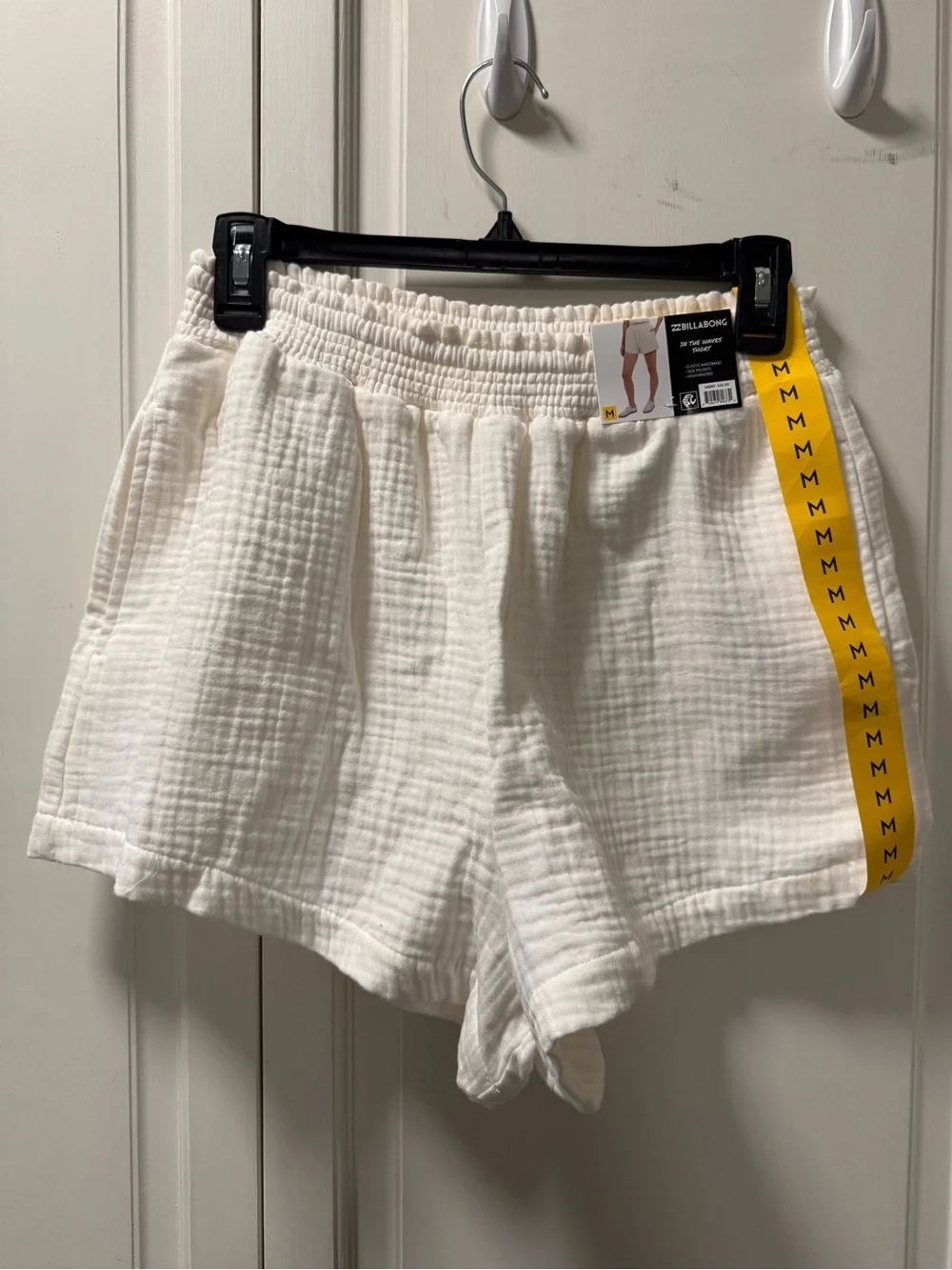 Billabong In The Waves Cream Gauze Shorts NWT Size M